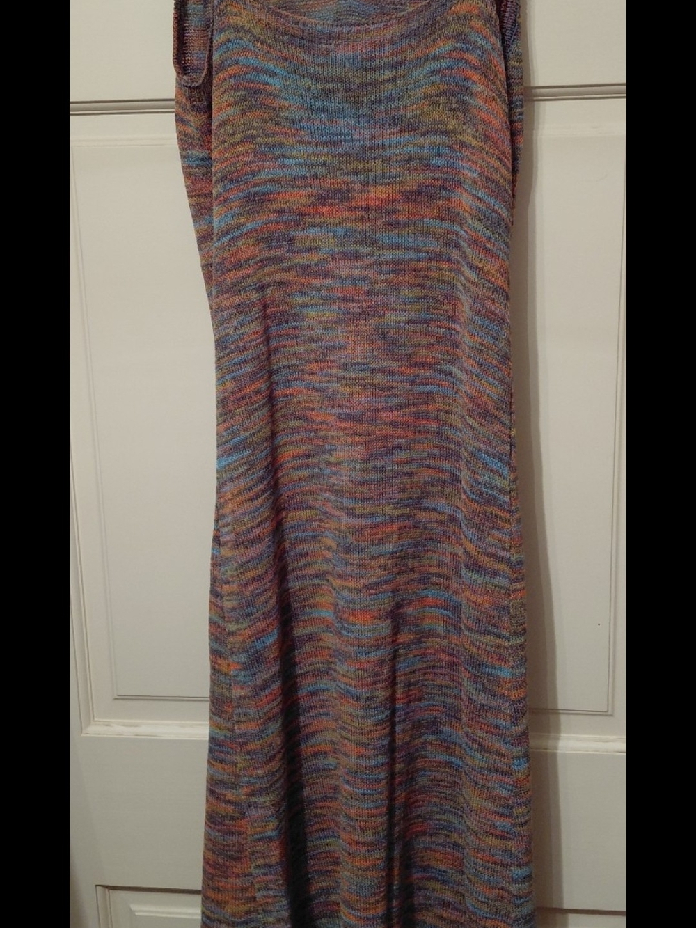 SHEIN Multicolor Knit Midi Dress in Blue, Pink, Orange, Cream